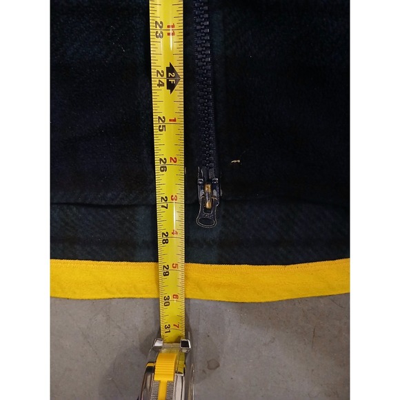 Vtg 90s Tommy Hilfiger Check Fleece Jacket Men's Size S Full Zip Plaid Green - Picture 8 of 9